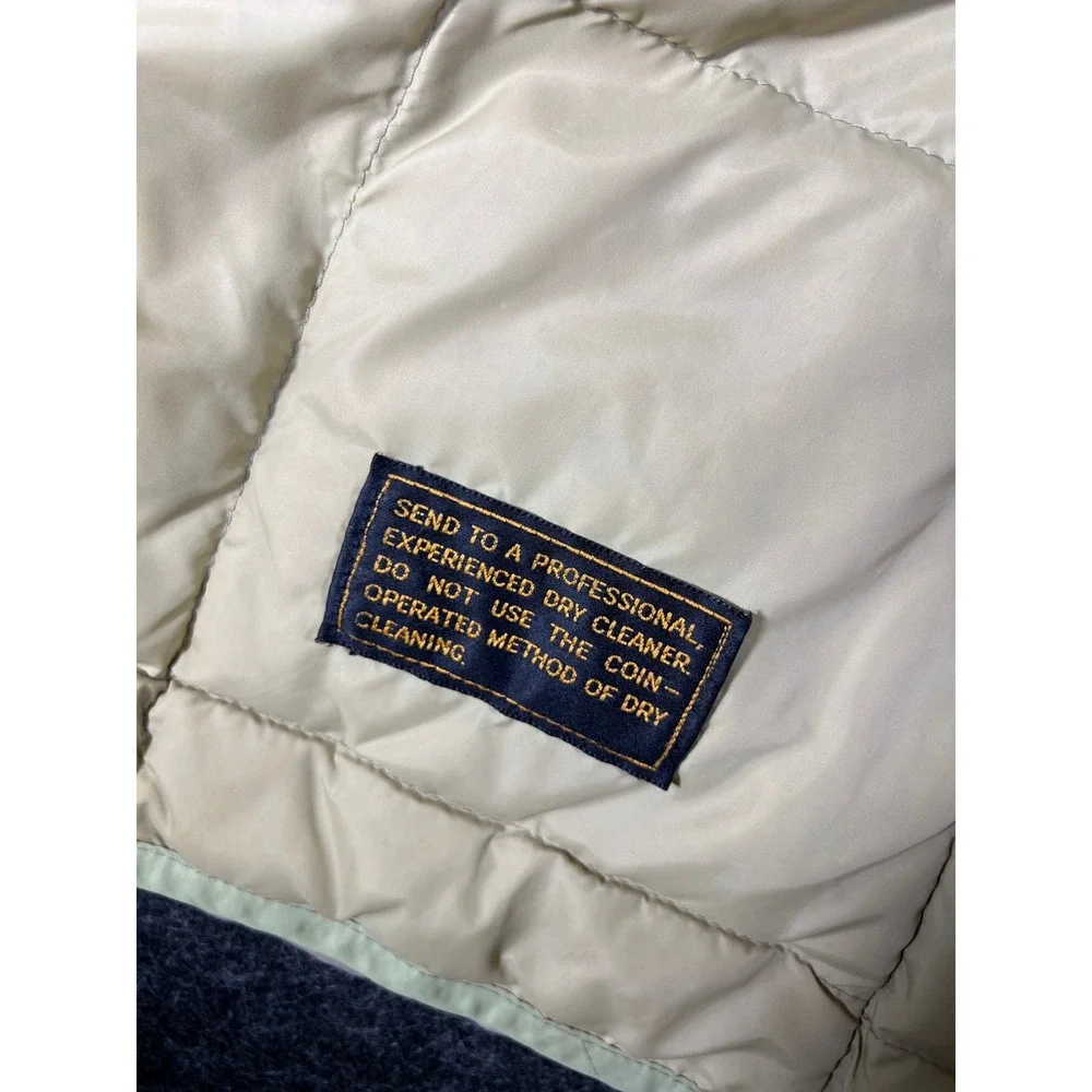 VTG 70s Eddie Bauer Goose Down Parka Tan Khaki Hooded Expedition Coat Mens M